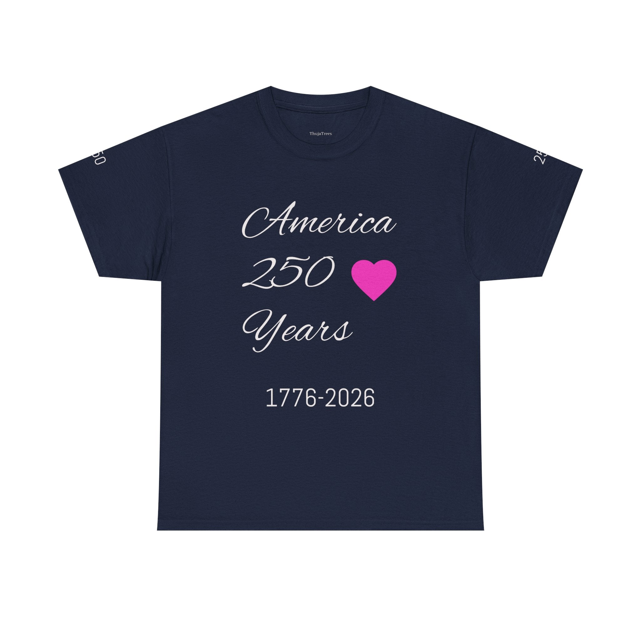 Unisex Heavy Cotton Tee Shirt celebrate America 250 Patriotic apparel
