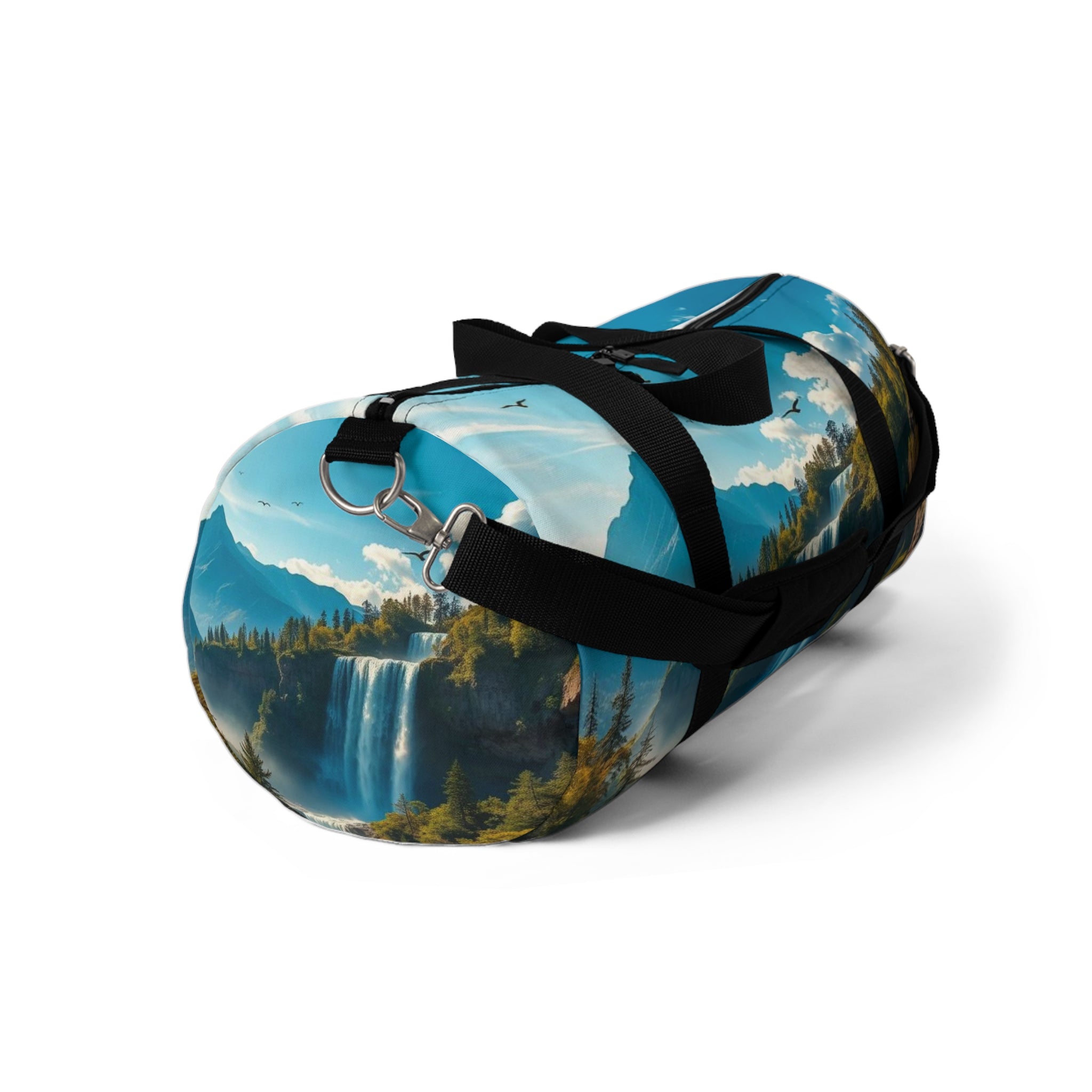 Scenic Waterfall Travel Duffel Bag — Nature Landscape Gym & Weekend Bag