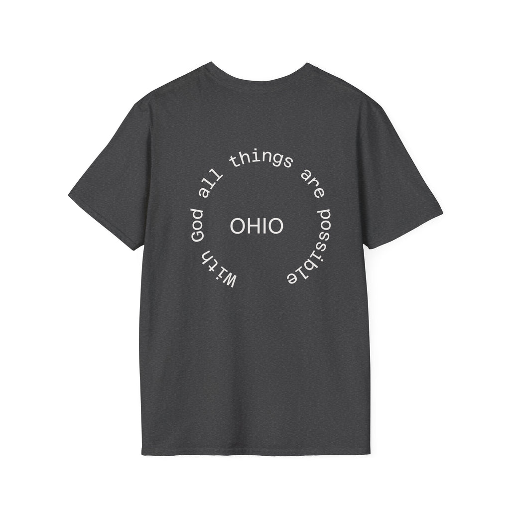 Ohio State Graphic T-Shirt Dark Colors Casual Wear, Gift for Ohioans, State Pride Shirt, Unisex Tee