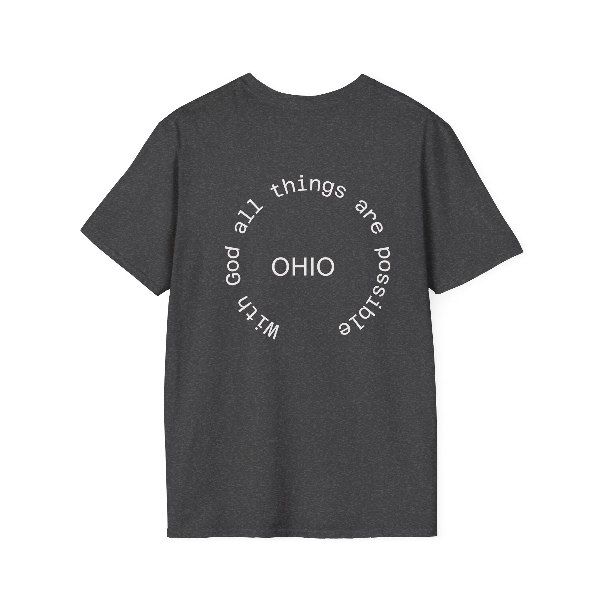 Ohio State Graphic T-Shirt Dark Colors Casual Wear, Gift for Ohioans, State Pride Shirt, Unisex Tee