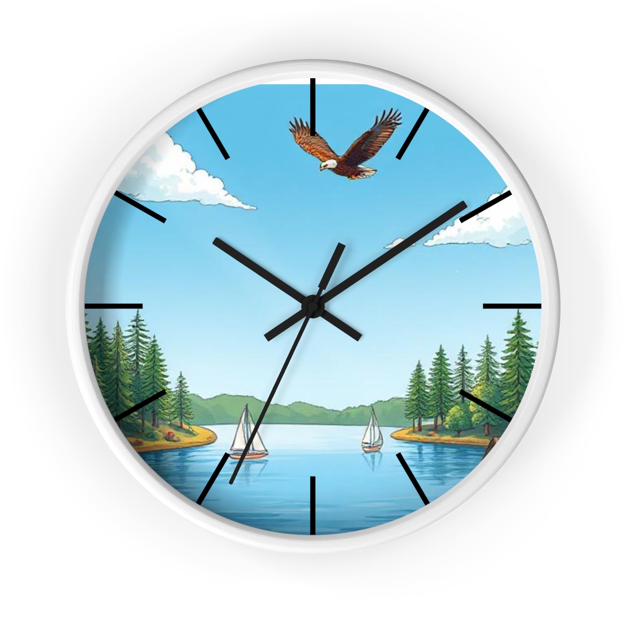 Nature-Inspired Wall Clock, Rustic Home Decor, Lakehouse Aesthetic, Perfect Gift for Bird Lovers, Cabin Decor