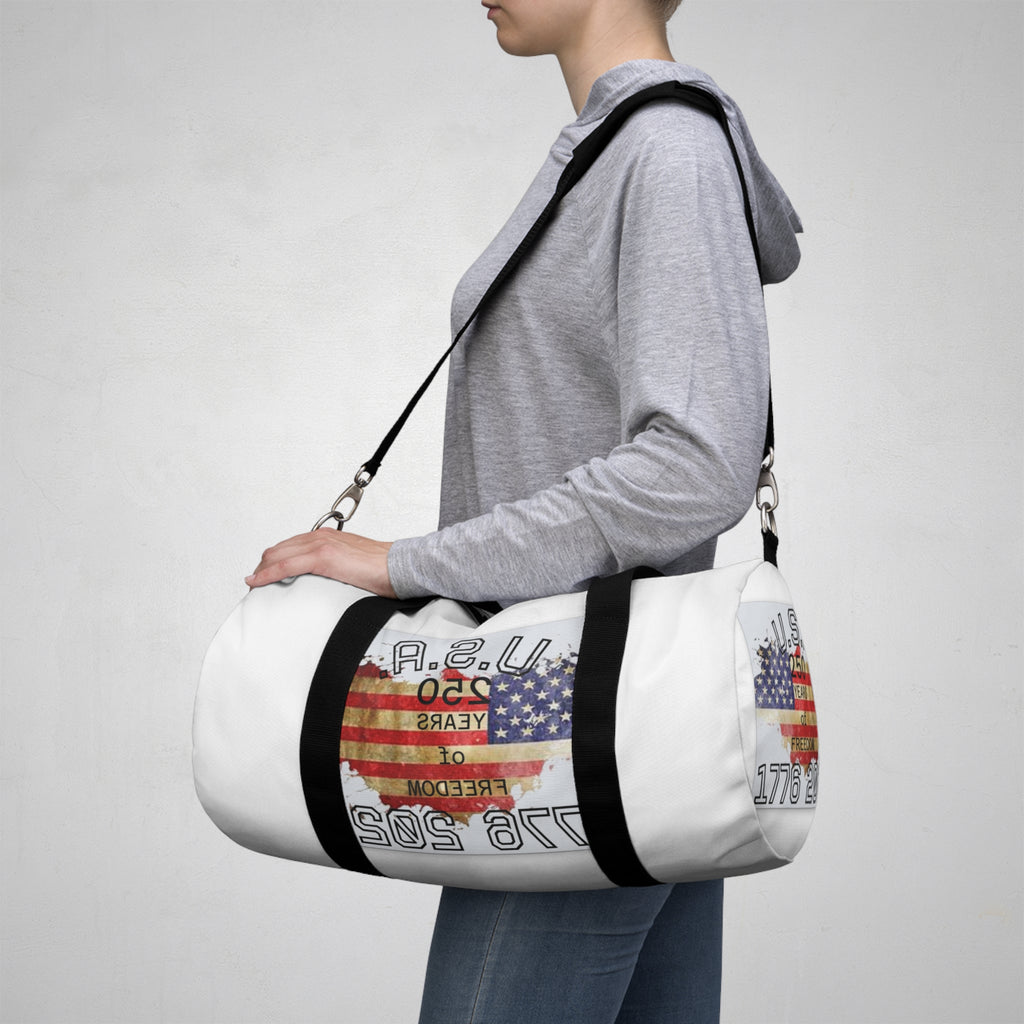USA 250 Years of Freedom Duffel Bag — 1776–2026 Patriotic Travel Duffel