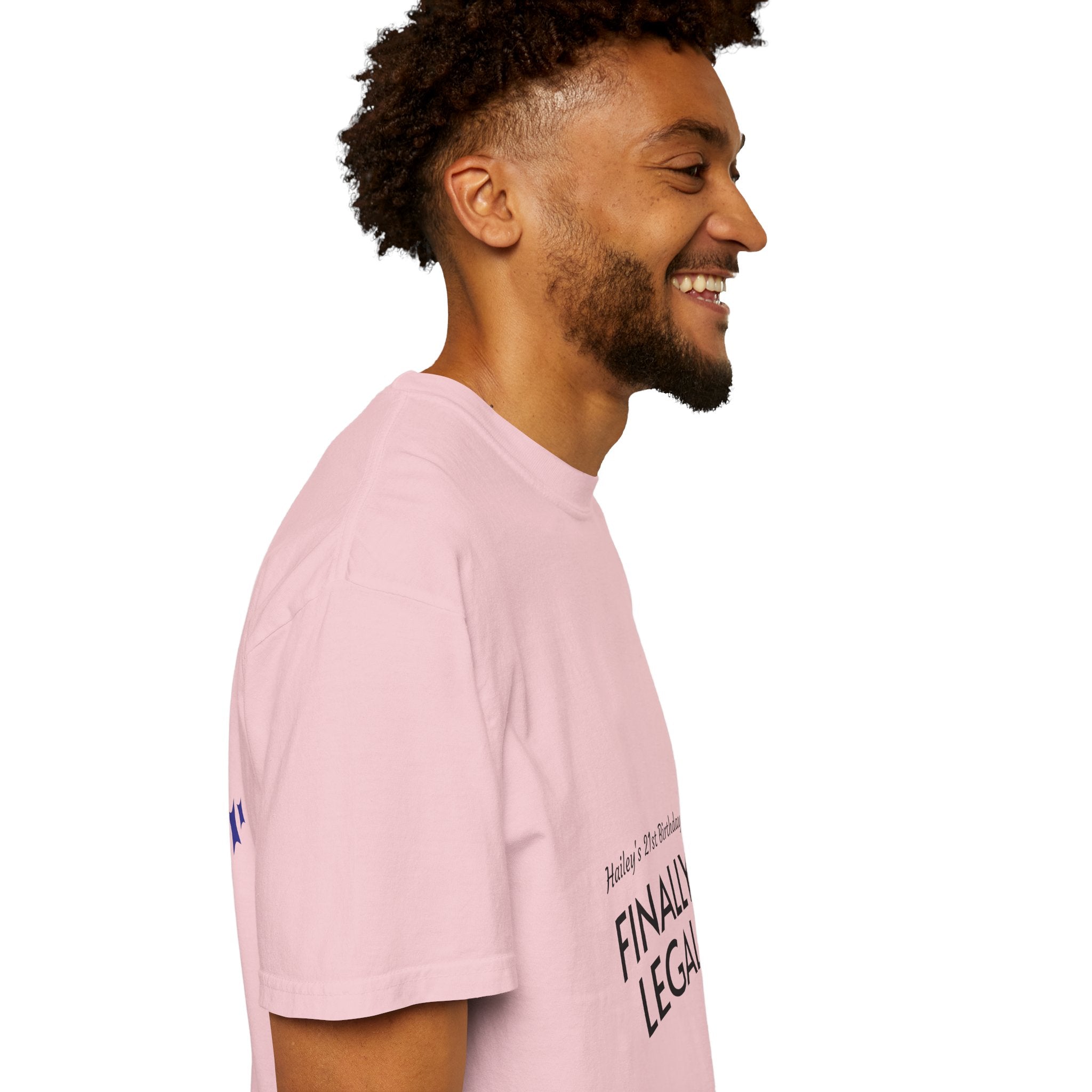 Finally Legal 21st Birthday T-Shirt — "Finally Legal" Front & "Oh My Stars" Back Birthday Tee