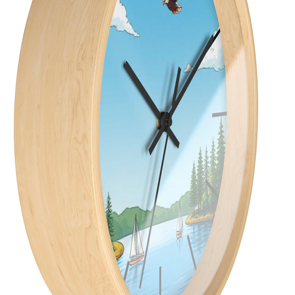 Nature-Inspired Wall Clock, Rustic Home Decor, Lakehouse Aesthetic, Perfect Gift for Bird Lovers, Cabin Decor