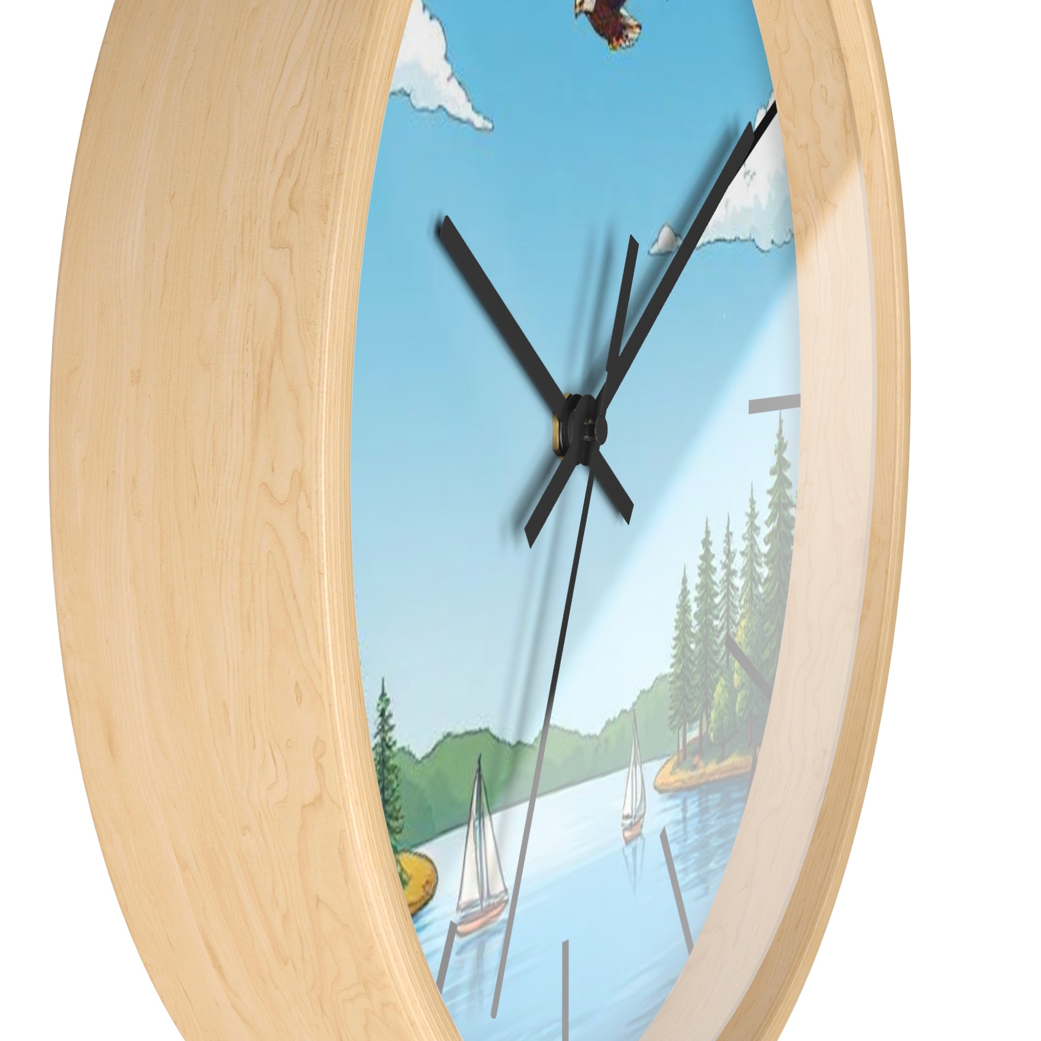 Nature-Inspired Wall Clock, Rustic Home Decor, Lakehouse Aesthetic, Perfect Gift for Bird Lovers, Cabin Decor