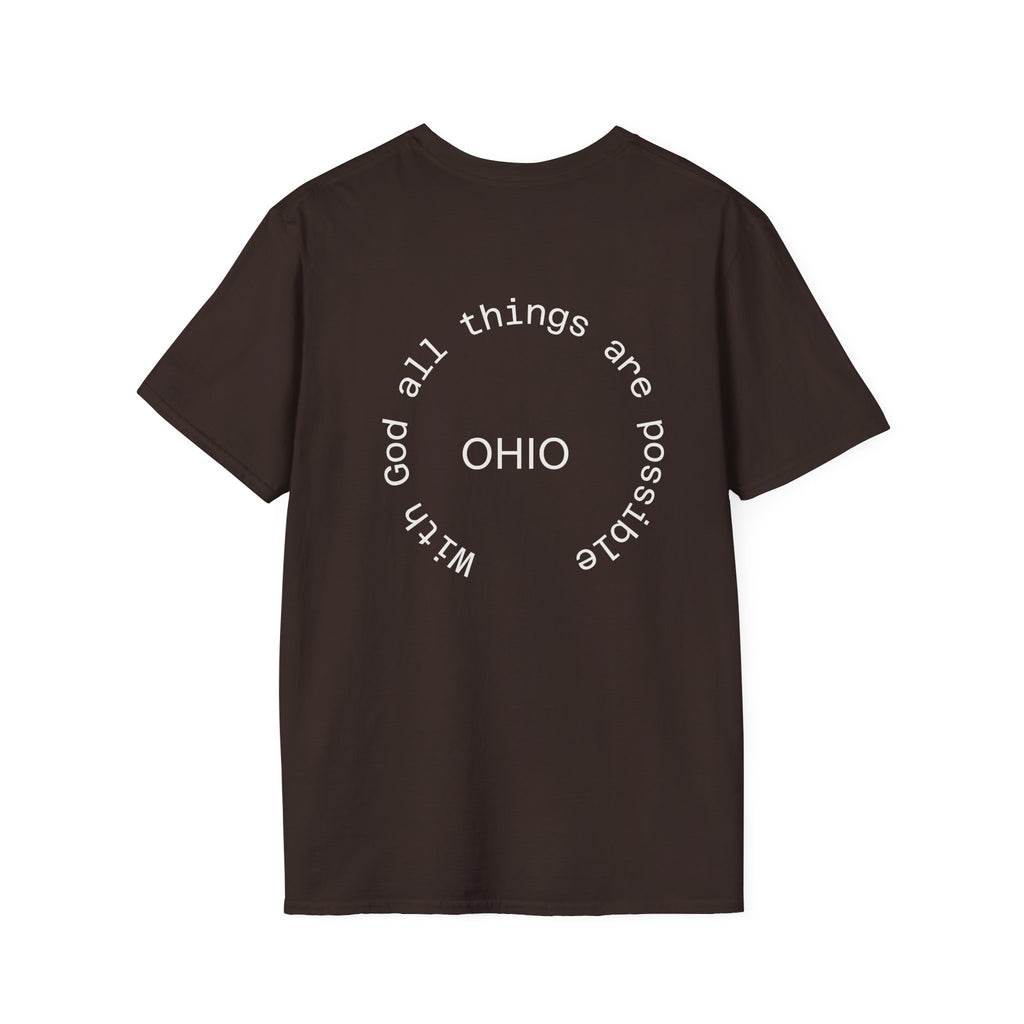 Ohio State Graphic T-Shirt Dark Colors Casual Wear, Gift for Ohioans, State Pride Shirt, Unisex Tee