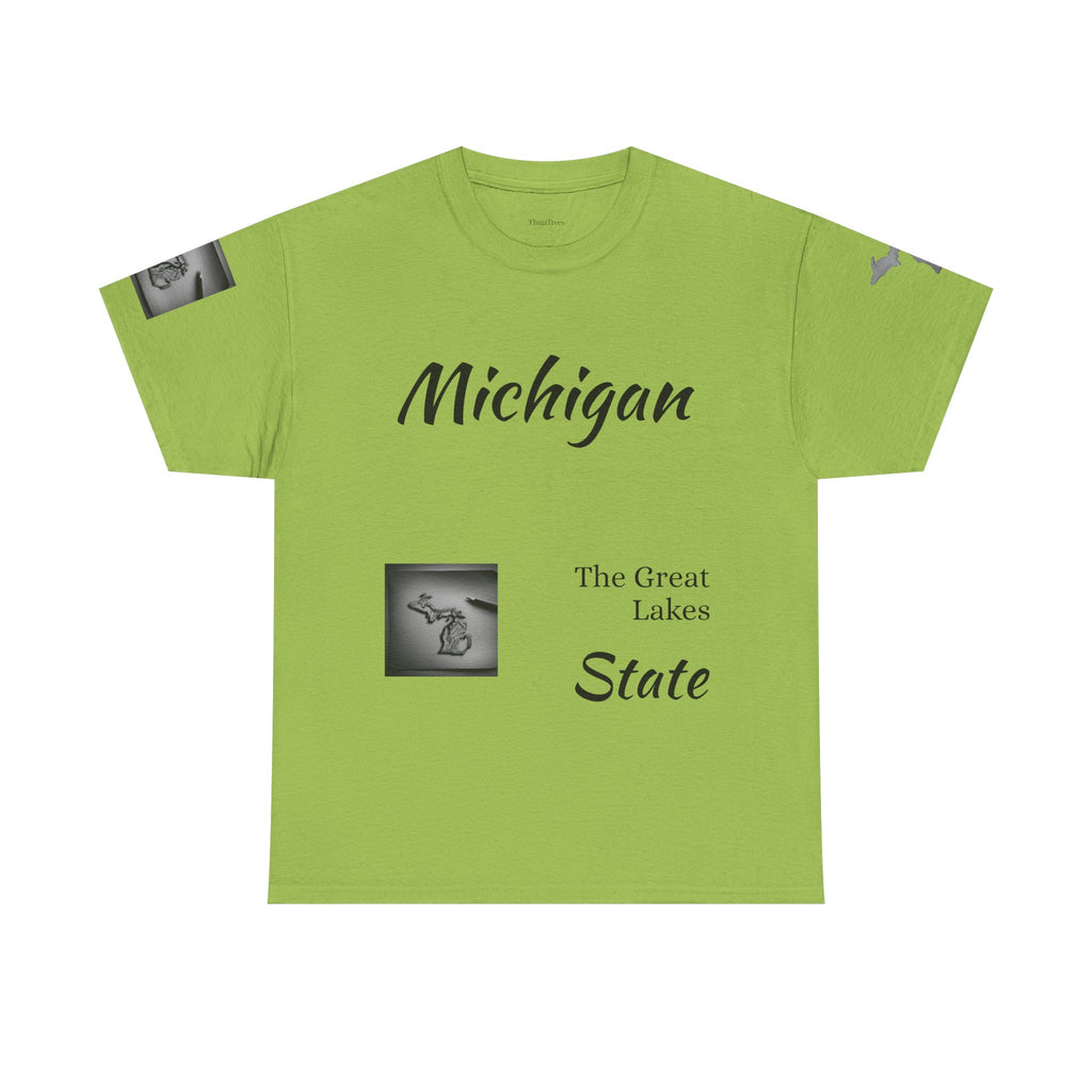 Michigan Great Lakes Map T-Shirt | State Pride Tee