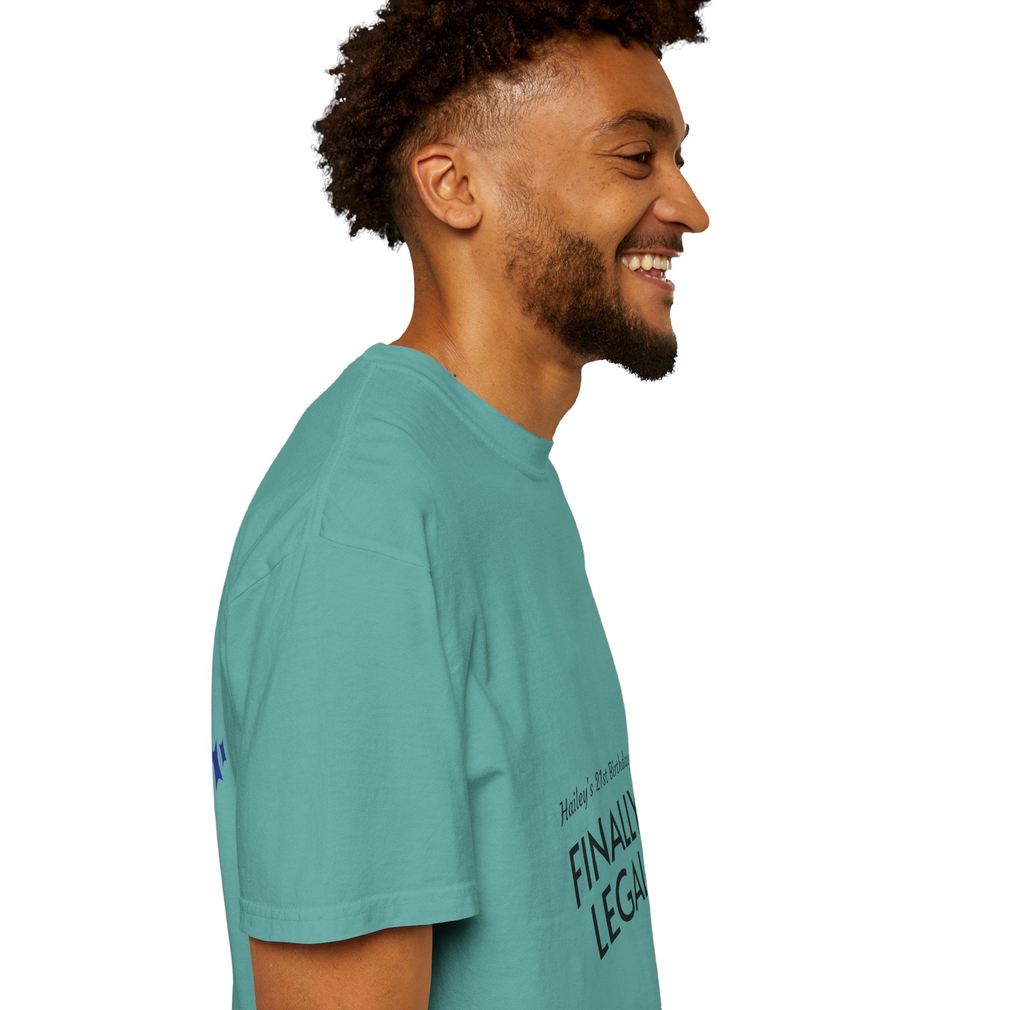 Finally Legal 21st Birthday T-Shirt — "Finally Legal" Front & "Oh My Stars" Back Birthday Tee