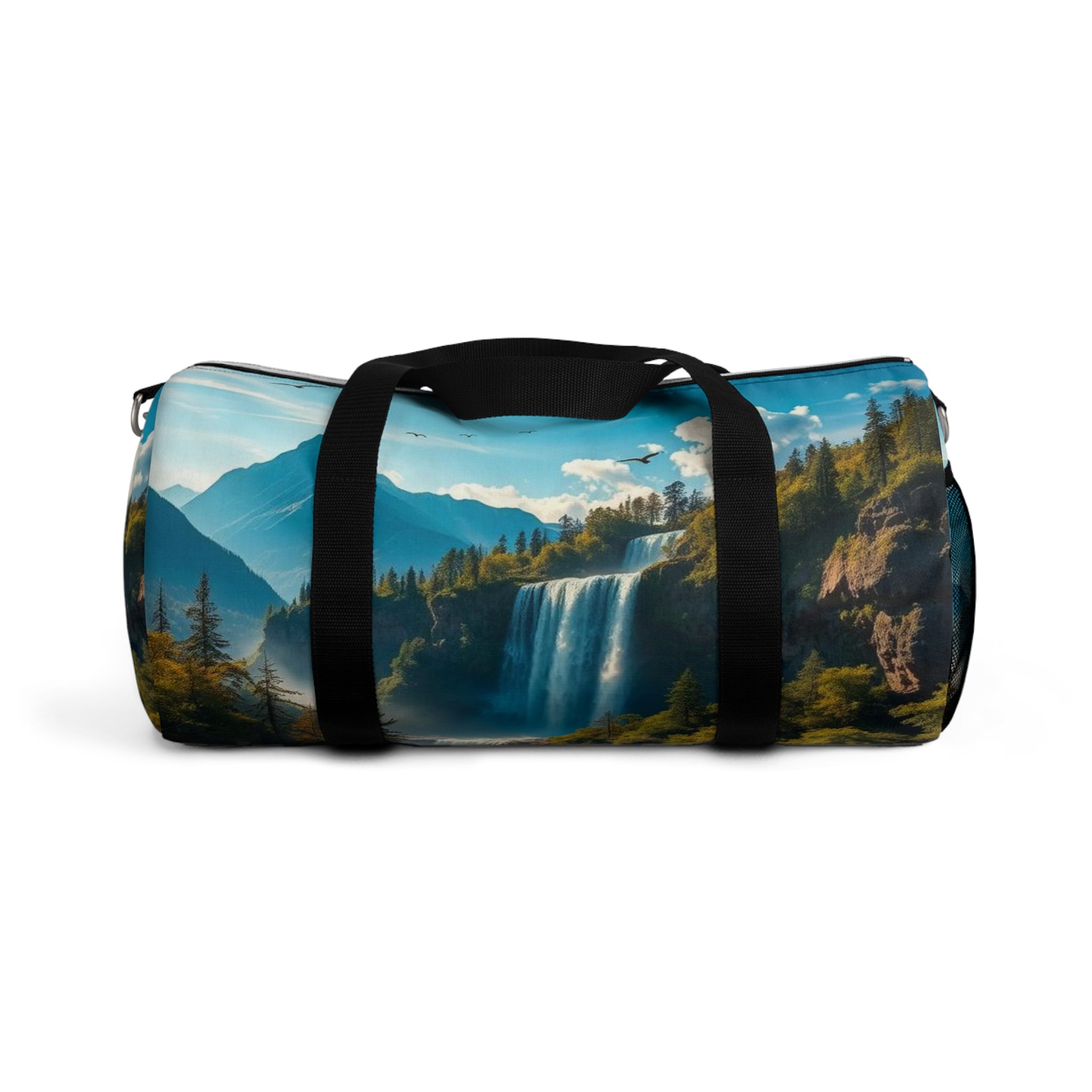 Scenic Waterfall Travel Duffel Bag — Nature Landscape Gym & Weekend Bag