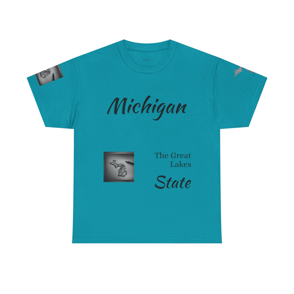 Michigan Great Lakes Map T-Shirt | State Pride Tee
