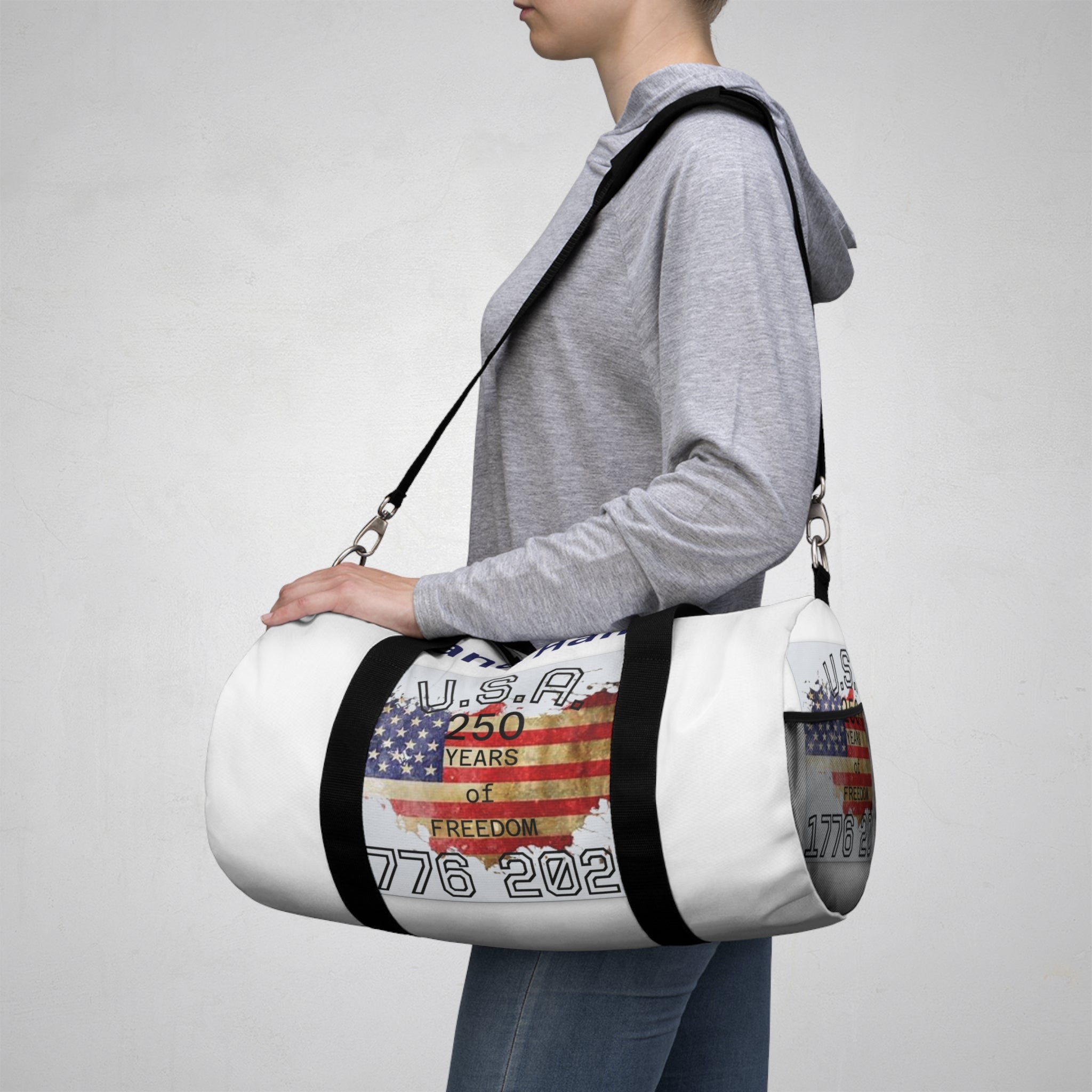 USA 250 Years of Freedom Duffel Bag — 1776–2026 Patriotic Travel Duffel