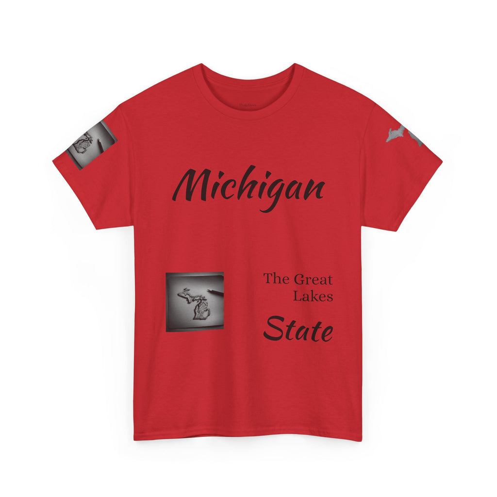 Michigan T-Shirt Light | Great Lakes State Souvenir Tee
