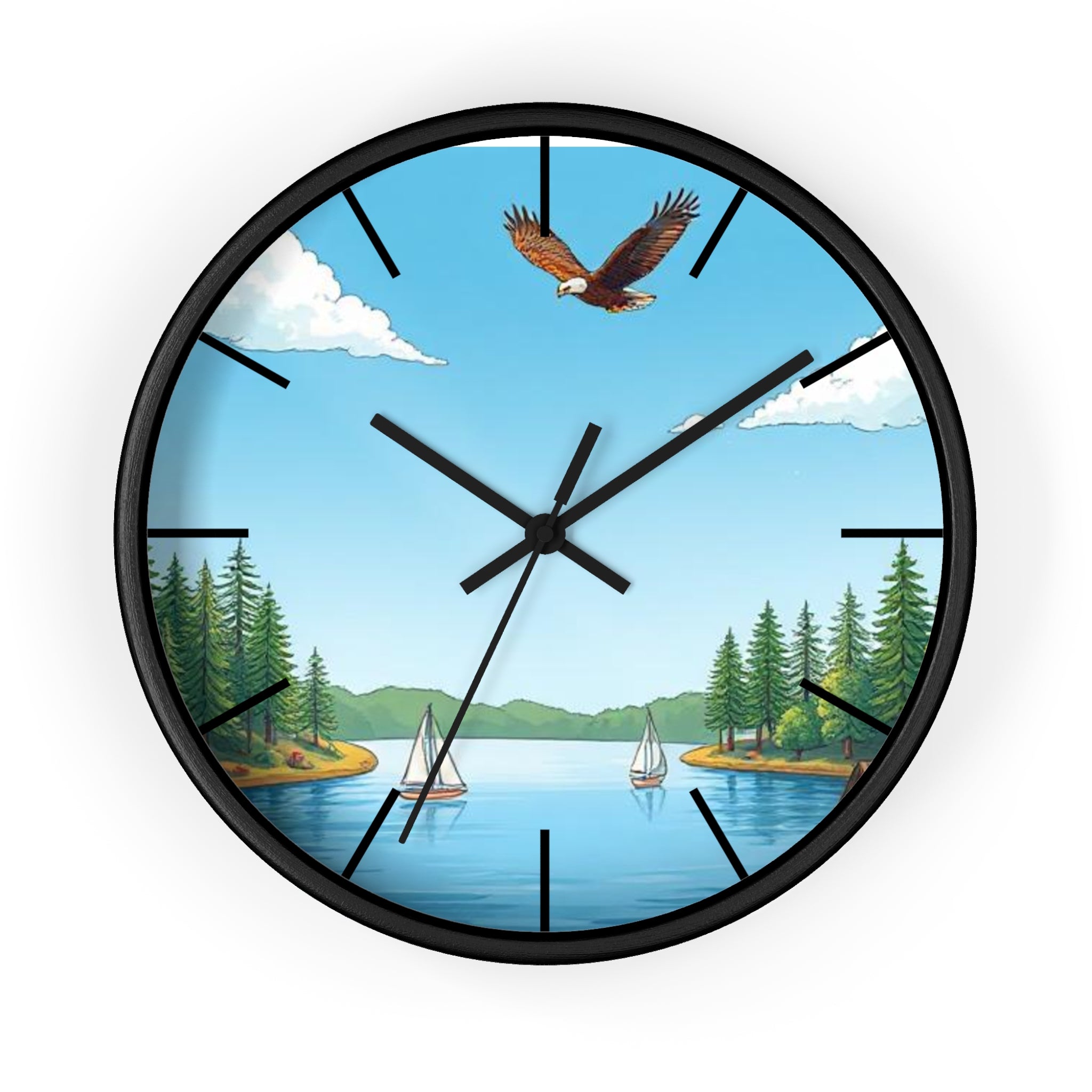 Nature-Inspired Wall Clock, Rustic Home Decor, Lakehouse Aesthetic, Perfect Gift for Bird Lovers, Cabin Decor