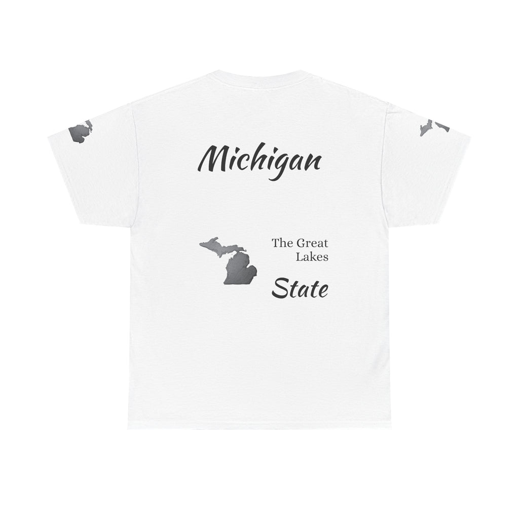 Michigan State Map T-Shirt — The Great Lakes Tee