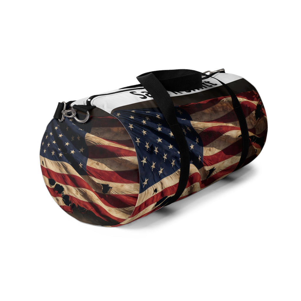 Personalized Patriotic Duffel Bag – Distressed Flag Design