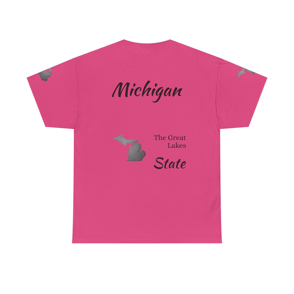 Michigan State Map T-Shirt — The Great Lakes Tee